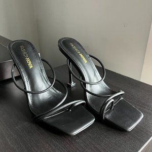Fashion Nova "Get Over It Heeled Mules" Size 7.5